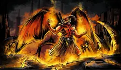 Demon lord fires of hell Playmat card game Play Mat desk Mouse Pad TCG CCG MTG - Image 1