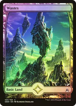 Wastes # 184 Foil Full Art Oath of the Gatewatch NM MTG - Image 1