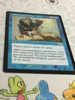 D1213 MAGIC GATHERING URZA'S SAGA STROKE OF GENIUS #100 MP R MTG - Image 2