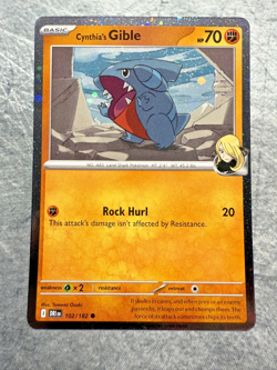 Cynthia's Gible 102/182 - Cosmos Holo - Destined Rivals Pokemon TCG - NM - Image 1