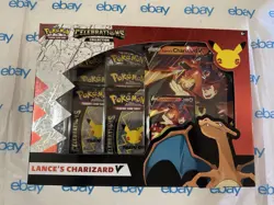 Pokemon TCG Celebration Box Lance's Charizard V Brand New Sealed Free Shipping 820650809392 - Image 1