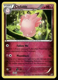 Pokemon Tcg LP Clefable [Reverse Holo] #71 Pokemon Furious Fists - Image 1