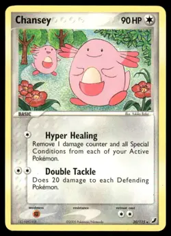 Pokemon Tcg Chansey #20 Pokemon Unseen Forces LP - Image 1