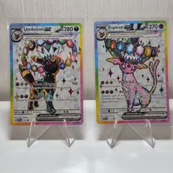 Pokemon Umbreon & Espeon Black Star Promo SVP175 SVP176 Figure Collection - Image 1