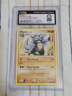 Rhydon 80/147, Supreme Victors, Guinness World Record Breaks, CGC Pokemon Slab - Image 1