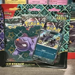 Pokemon TCG: Paldean Fates Tech Sticker Collection 3 Pack Blister x2 New Sealed - Image 3