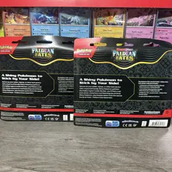 Pokemon TCG: Paldean Fates Tech Sticker Collection 3 Pack Blister x2 New Sealed - Image 4