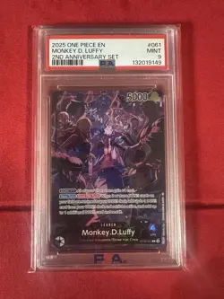 Monkey.D.Luffy (English Version 2nd Anniversary Set) OP09-061 One Piece Promo - Image 1
