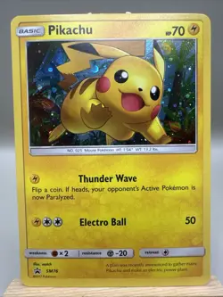 Pikachu SM76 Shining Legends Holo Black Star Promo Pokemon Card NM - Image 1