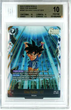 BGS Pristine 10 DBS Card Game Son Goku: GT (SCR) FB07-122 Wish For Shenron SCR - Image 1