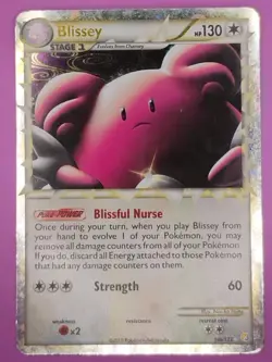 Blissey 106/123 Heartgold & Soulsilver Holo Rare Vintage Pokemon Card - Image 1