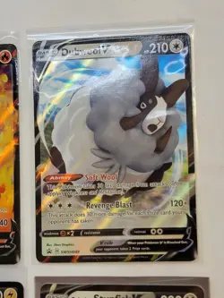 Pokemon V Holo Card Collection Lot Pikachu, Meowth, Vaporeon, Shaymin, Stoutland - Image 4
