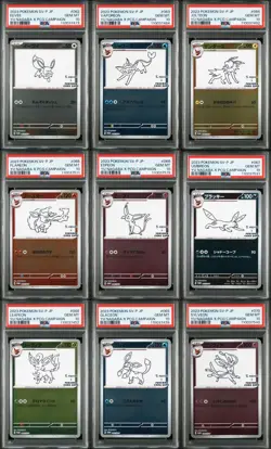 PSA 10 Yu Nagaba x pcg campaign Eevee’s Promo Complete Set pokemon card - Image 1