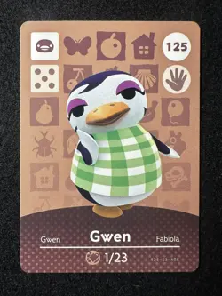 Gwen #125 Animal Crossing Amiibo Card Series 2 Authentic +Tracking# - Image 1