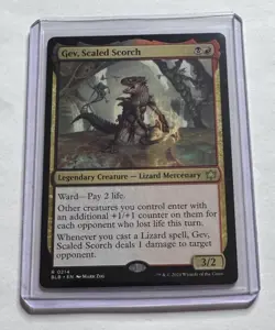 Gev, Scaled Scorch #214 Bloomburrow Rare Legendary Creature MTG NM/M - Image 1