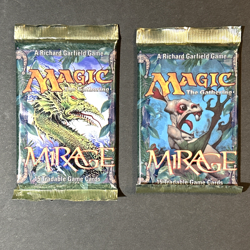 NEW SEALED Lot Of 2 Magic The Gathering MTG MIRAGE Booster Packs 1996 - Image 1
