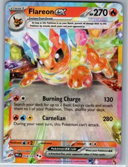 Flareon ex - 014/131 SV: Prismatic Evolutions - Pokemon Card - NM - Image 1