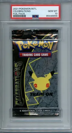 2021 Pokemon Celebrations PSA 10 GEM MINT Graded Sealed Booster Pack Pokemon - Image 2