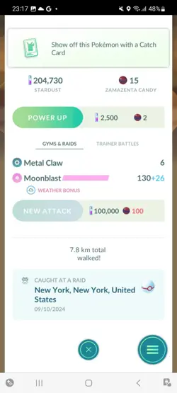 Pokemon Go ( Stage 30 )Shiny Zamazenta ( 5 Legends ) - Image 3