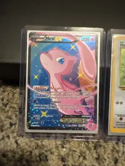 Pokemon TCG Mew EX Celebrations & Meowth Holo Base Set Black Star - Image 2