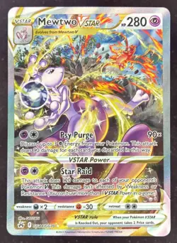 2023 Pokemon Sword & Shield Crown Zenith Galarian Gallery #GG44/GG70 Mewtwo VST - Image 1