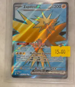 Pokemon TCG - ZAPDOS ex 192/165 Sv: Scarlet & Violet 151 Holo | English - Image 1