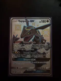 2018 Pokemon TCG ShinyHolo Rayquaza GX, Perfect Condition, Sleeve included - Image 4