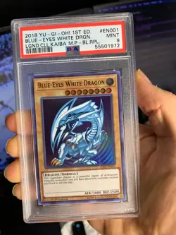Yugioh 2018 Blue-Eyes White Dragon LCKC-EN001 Ultra 1st PSA 9 MINT - Image 1