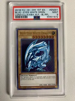 Yugioh 2018 Blue-Eyes White Dragon LCKC-EN001 Ultra 1st PSA 9 MINT - Image 3