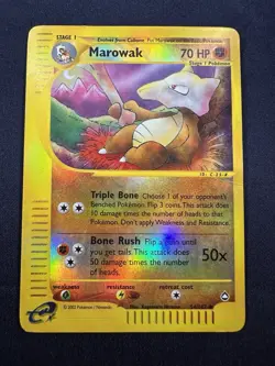 Marowak - 54/147 - Pokemon Aquapolis Reverse Holo Rare Card MP FREE SHIPPING - Image 1