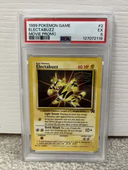 Pokemon TCG Electabuzz #2 WotC Black Star Promo Card Vintage 1999 PSA 5 - Image 1