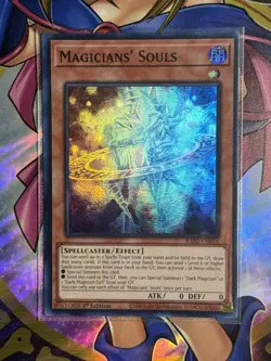 Yugioh - Magicians' Souls - 1st Edition Super Rare NM - Free Holo Card Free Ship - Image 1