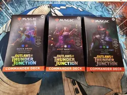 Mtg Outlaws of Thunder Junction Commander Deck Display of 3 - Image 1