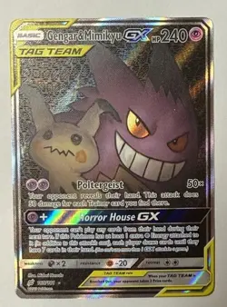 Team Up MINT/Near mint Pokemon TAG TEAM Sun & Moon Gengar & Mimikyu GX 165/181 - Image 1