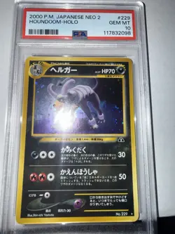 Pokemon TCG Houndoom 2000 Japanese Neo 2 #229 Holo Rare PSA 10 Gem Mint WOTC - Image 4