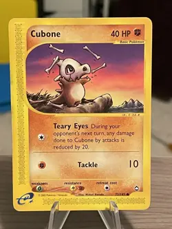 Pokemon Cubone 72/147 Aquapolis Regular Common LP - Image 1