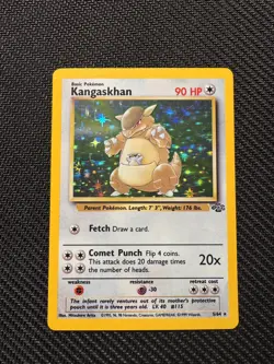 Pokemon TCG Kangaskhan Jungle 5/64 Holo Unlimited Holo Rare Pokemon LP - Image 1