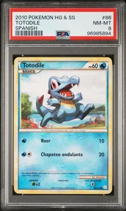 Totodile 2010 Pokemon Heartgold & Soulsilver Spanish #86 PSA 8 - Image 1