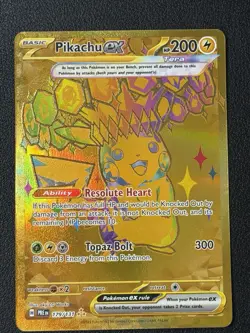 Pikachu ex 179/131 Gold Hyper Rare Prismatic Evolutions Pokemon TCG NM - Image 1