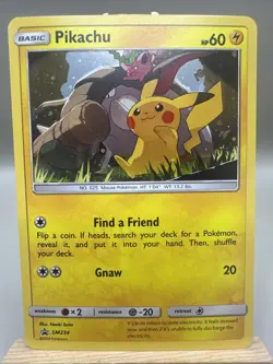 Pokemon TCG Sun & Moon Pikachu SM234 Black Star Promo Cosmos Holo NM! - Image 1