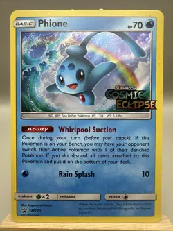 Pokemon TCG Phione SM Black Star Promo SM220 Prerelease Promo NM - Image 1