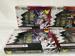 Pokemon TCG Celebrations 2x Lances Charizard & 2x Dark Sylveon V Boxes Sealed - Image 2