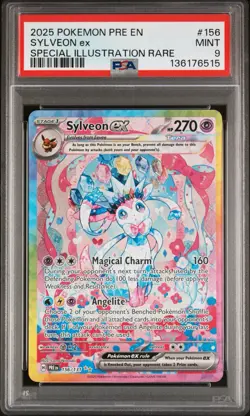 PSA 9 2025 POKEMON PRE EN PRISMATIC EVOLUTIONS #156 SYLVEON EX SIR - Image 2