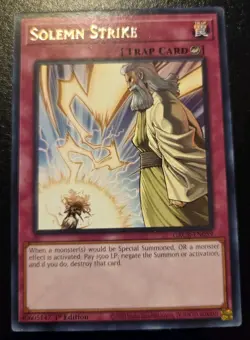Solemn Strike GRCR-EN059 1st Edition Rare The Grand Creators Yu-Gi-Oh! TCG - Image 1
