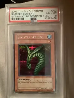 Yu-Gi-Oh Sinister Serpent SDD-002 Stairway to the Destined Duel PSA 8 NM-MINT - Image 1