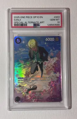 One Piece TCG ST14-003 Sanji PSA 10 English Royal Blood SP - Image 3