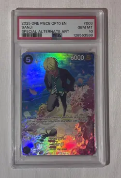 One Piece TCG ST14-003 Sanji PSA 10 English Royal Blood SP - Image 4