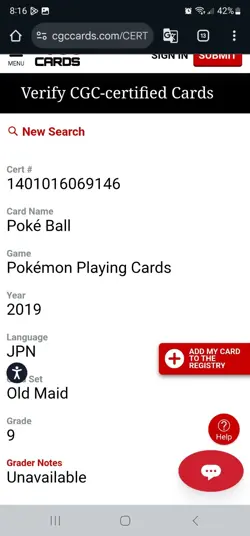 Pokemon Poke Ball Old Maid (2019) Playing Cards JPN - CGC Mint 9 - Image 3
