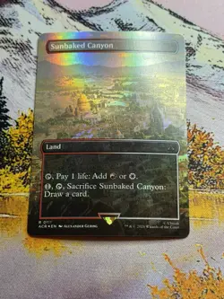 Sunbaked Canyon Assassins Creed Mtg Foil Scene Card Minty Condition - Image 1
