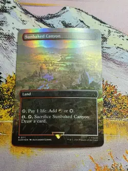 Sunbaked Canyon Assassins Creed Mtg Foil Scene Card Minty Condition - Image 2